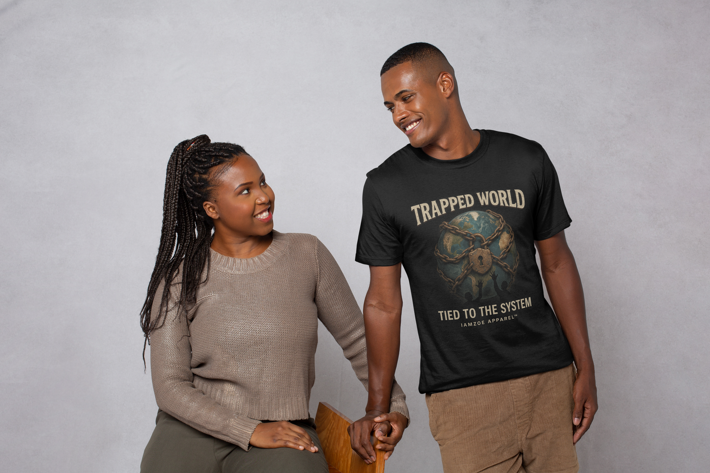 Trapped World Tee | Tied to the System Graphic Streetwear T-Shirt