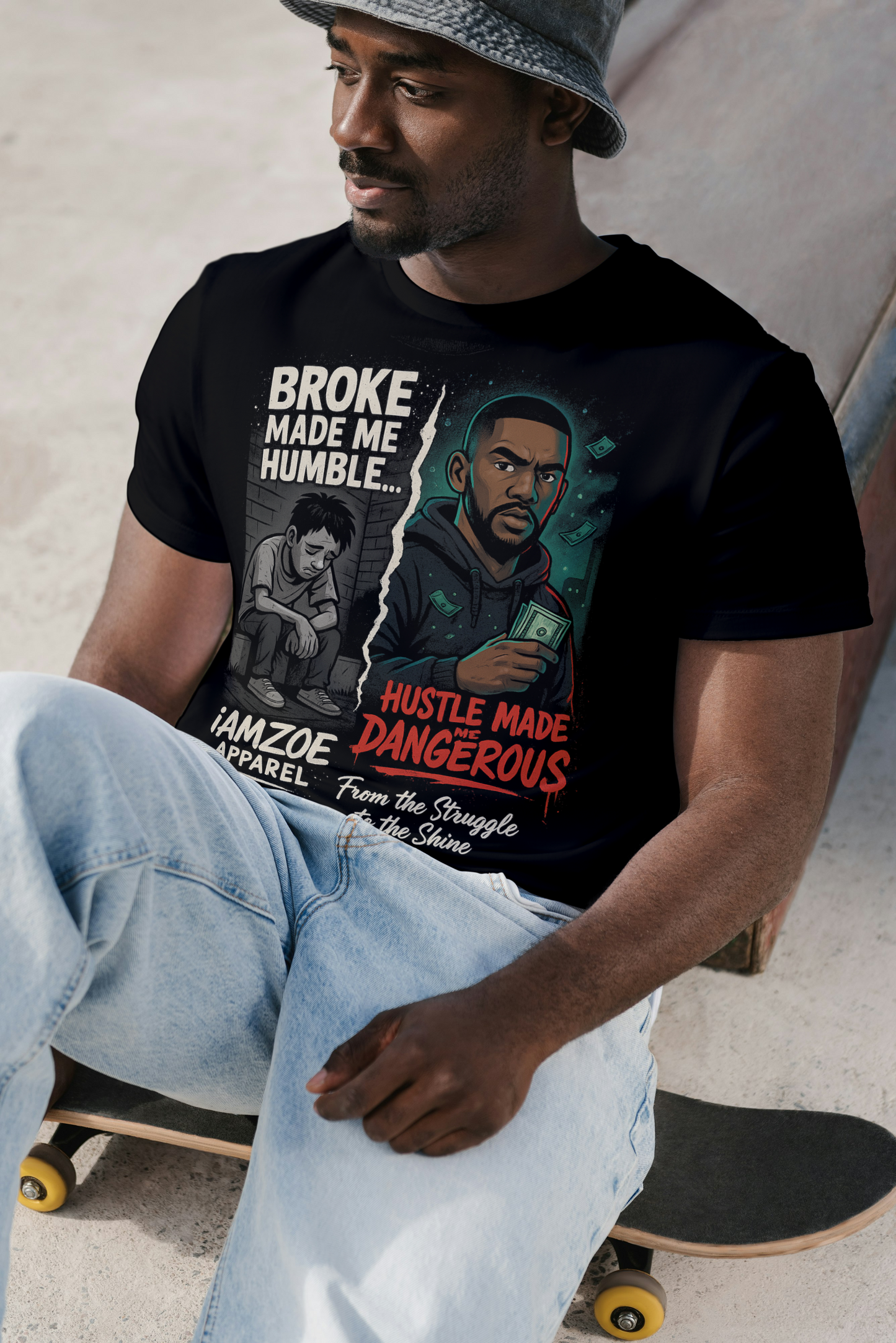 iAMZOE Apparel™ “From Struggle to Shine” Streetwear T-Shirt