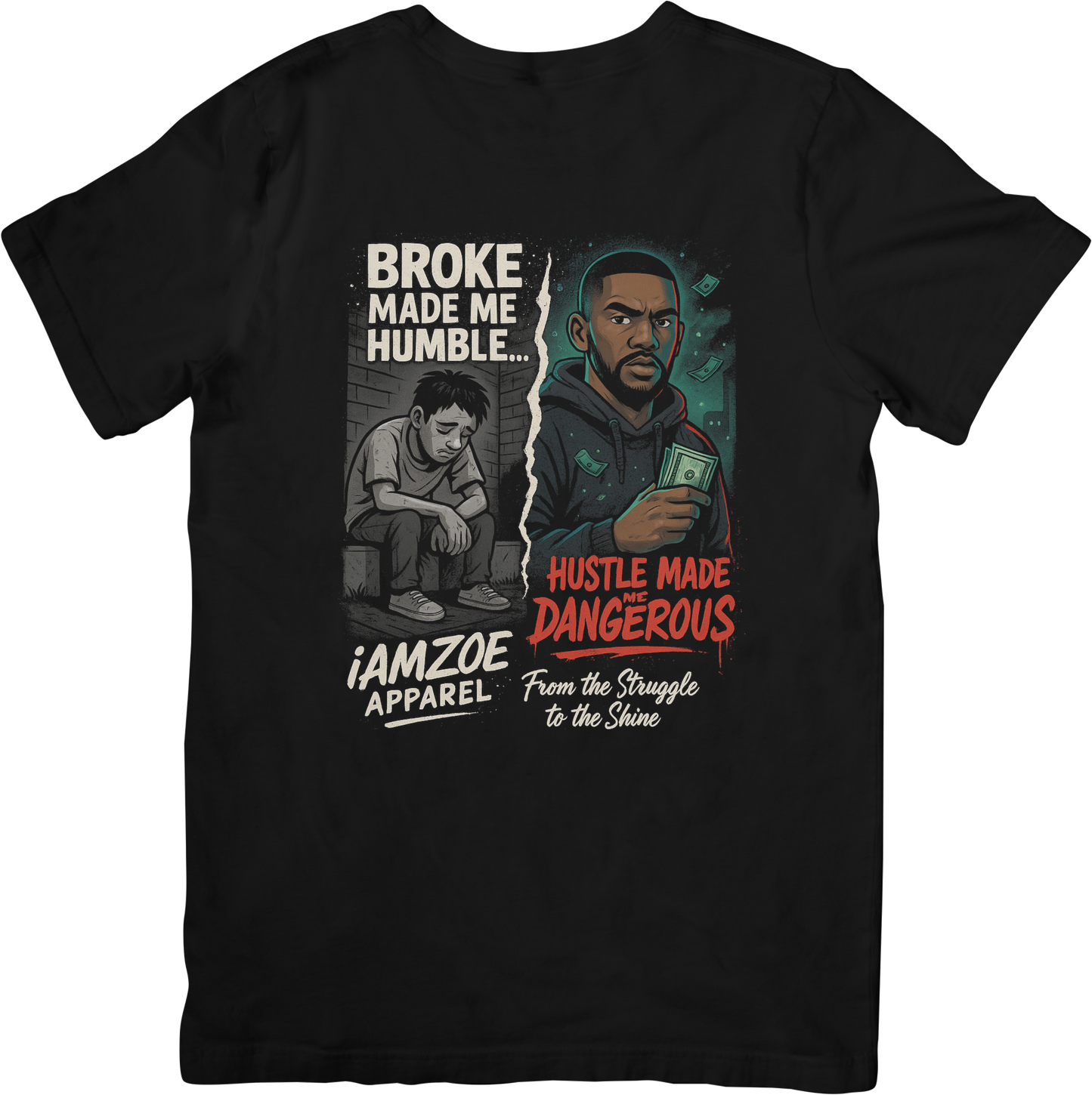 iAMZOE Apparel™ “From Struggle to Shine” Streetwear T-Shirt