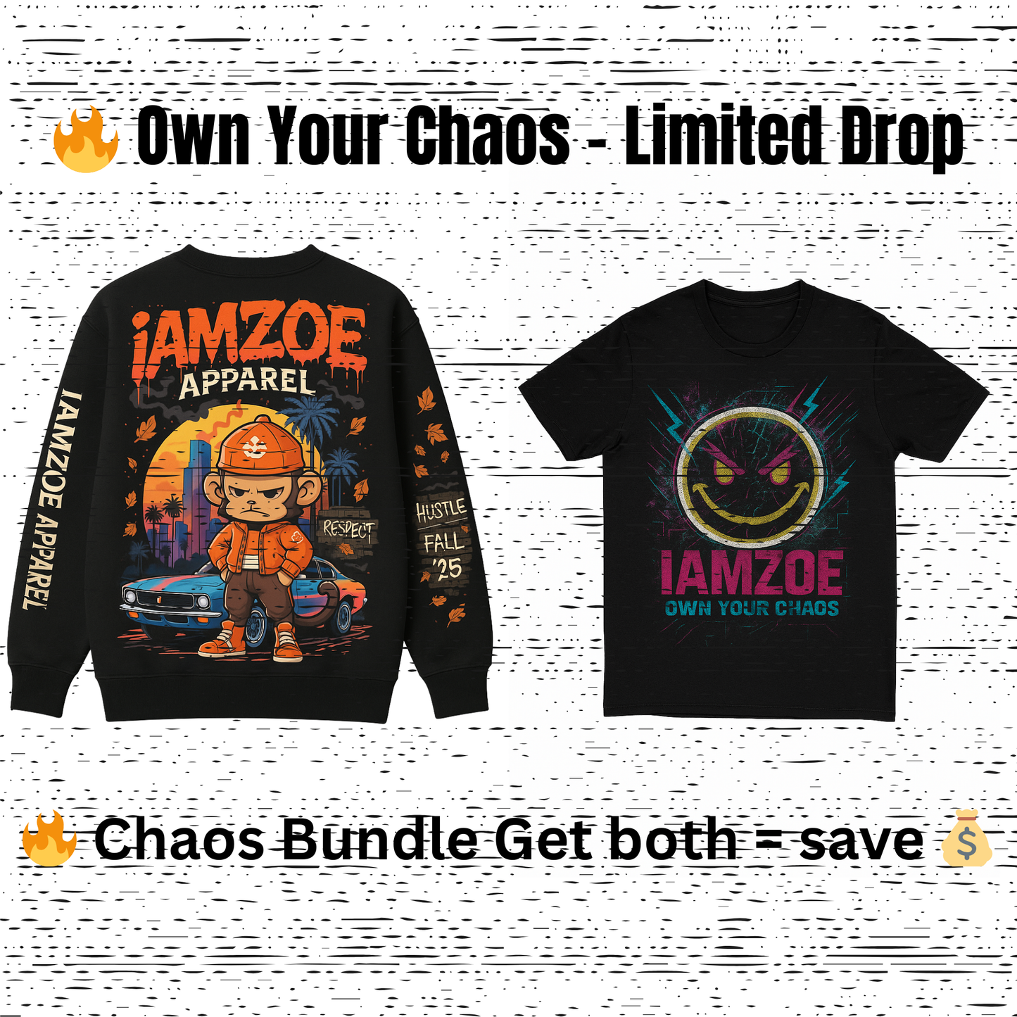 Chaos Bundle – Hero Tee + Sidekick Crewneck