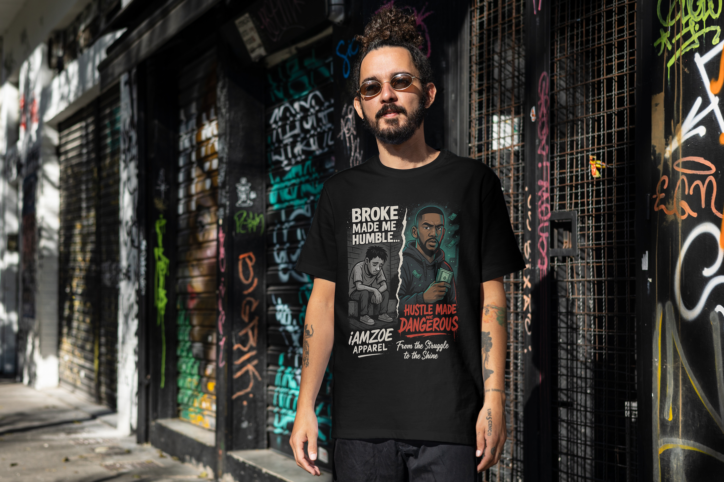 iAMZOE Apparel™ “From Struggle to Shine” Streetwear T-Shirt