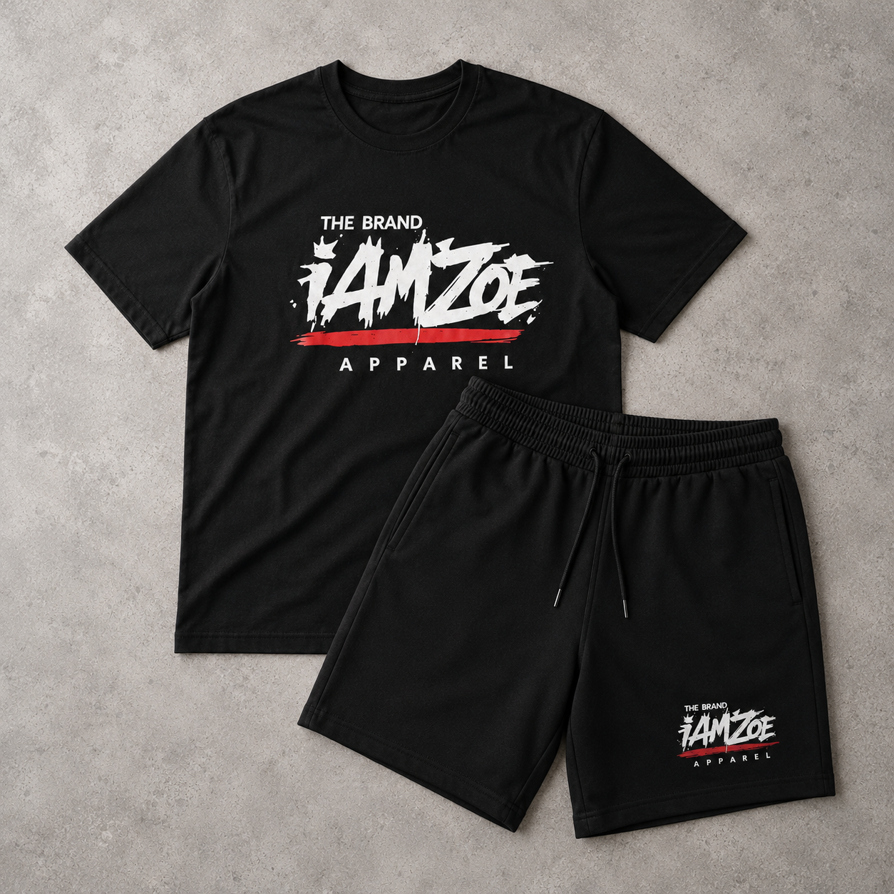 The Brand iAMZOE Signature T-Shirt & Shorts Set – Black